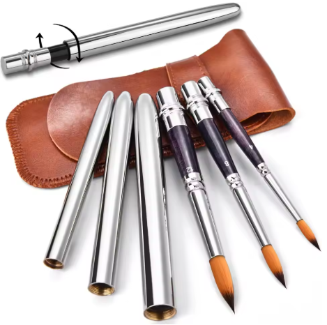 METAL WATERCOLOUR BRUSHES SET